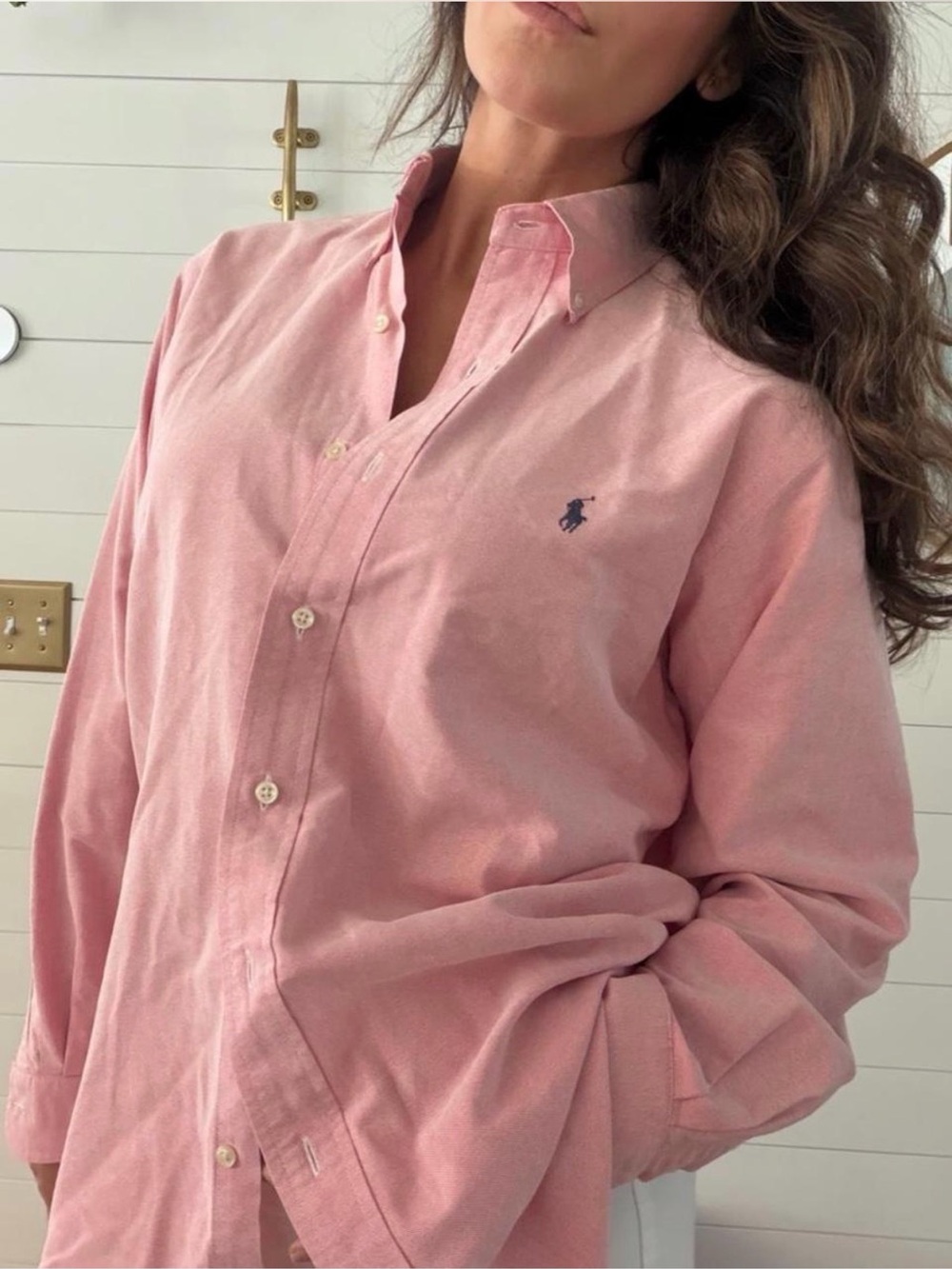 Ralph Lauren Men’s Pink Oxford Button Down Shirt Size 15½ Classic Preppy